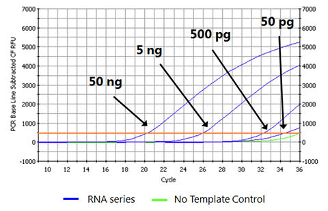 Figure 3. Effective Concentration and Detection of Low Amounts of RNA Input