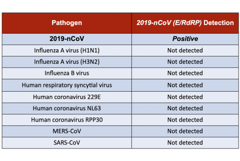 The analytical specificity of Norgen’s COVID-19 TaqMan RT-PCR Kit (E/RdRP gene)