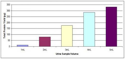 Figure 4. High Yield of Urinary Proteins